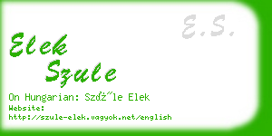 elek szule business card